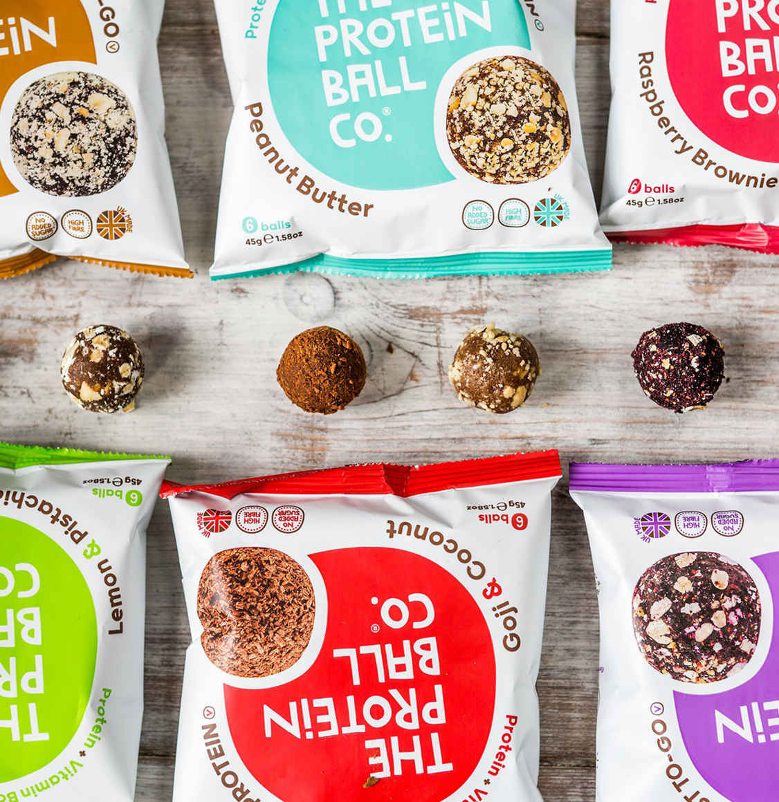 Σνακ Πρωτεΐνης Λεμόνι Φυστίκι The Protein Ball Co 6 Lemon Pistachio Plant Protein and Vitamin Balls 45g